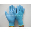Nylon Blue PU Coated Glove Safety Gloves (DPU166)